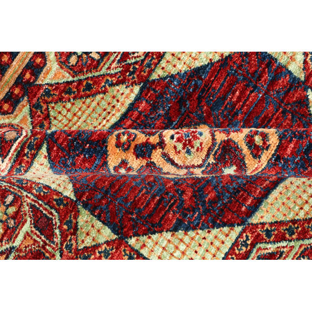 Bokara Rug Co., Inc. Aryana Handwoven HighQuality Red/Blue/Ivory Area
